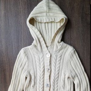 abercrombie XL knitted button down hooded sweater